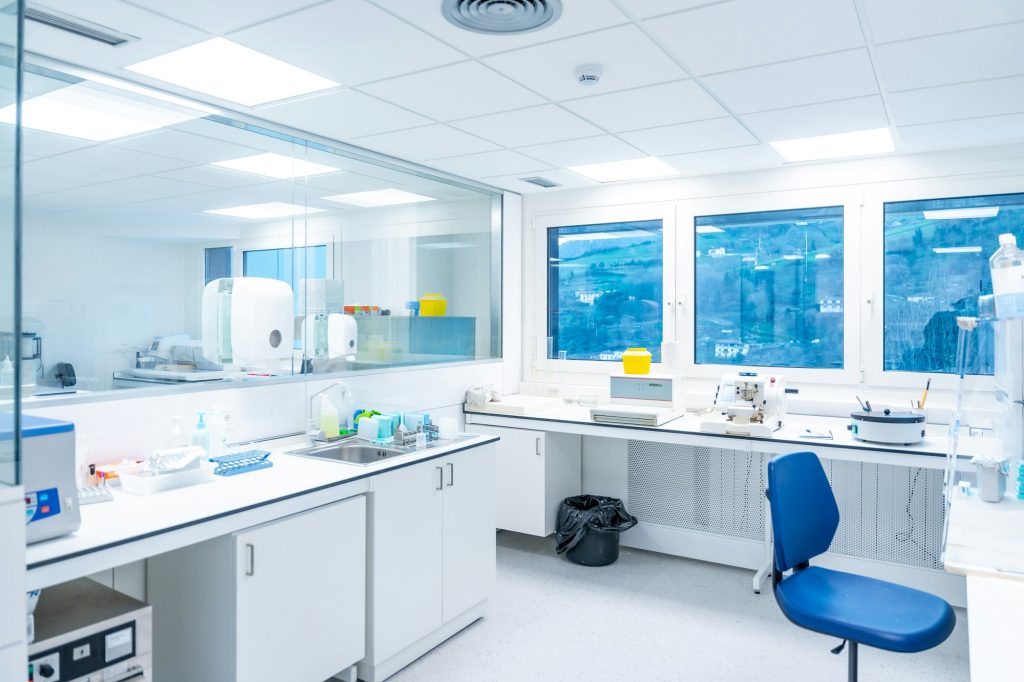 Interior of a modern laboratory research in a hospital