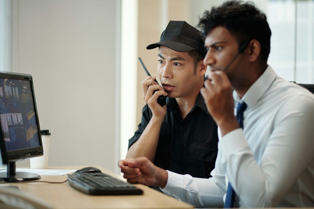 Security Guards Managing Work